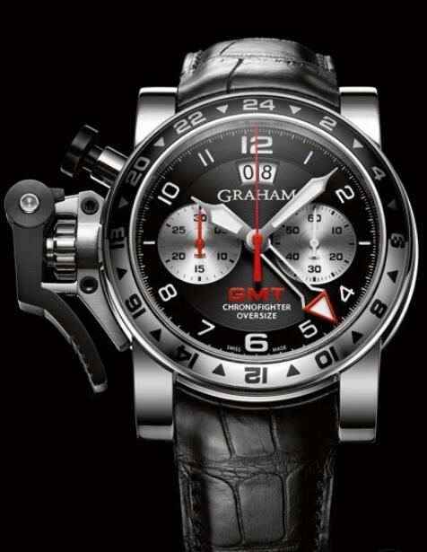 Replica Graham Watch 2OVGS.B39A Chronofighter Oversize GMT Black Steel